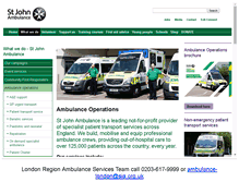 Tablet Screenshot of ambulancebookings.com